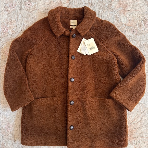 Sezane Jackets & Blazers - Sezane Isae Chestnut Brown Teddy Jacket - 44
